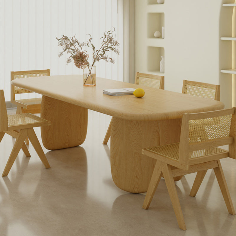 Traditional Dining Set 1/5/7 Pcs Rectangle Solid Wood Dining Table with Armless Chairs