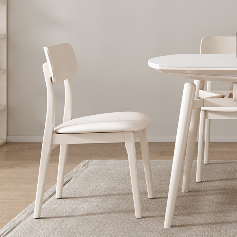 Modern 1/4/5/7 Pieces Dining Chairs Set Stone Round Furniture in White