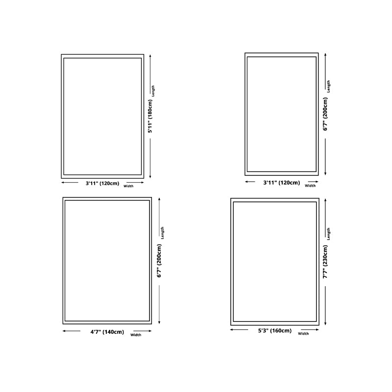 Green Modern Carpet Polyester Check Pattern Carpet Washable Carpet for Living Room