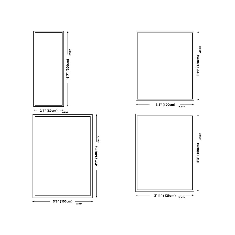 Green Modern Carpet Polyester Check Pattern Carpet Washable Carpet for Living Room