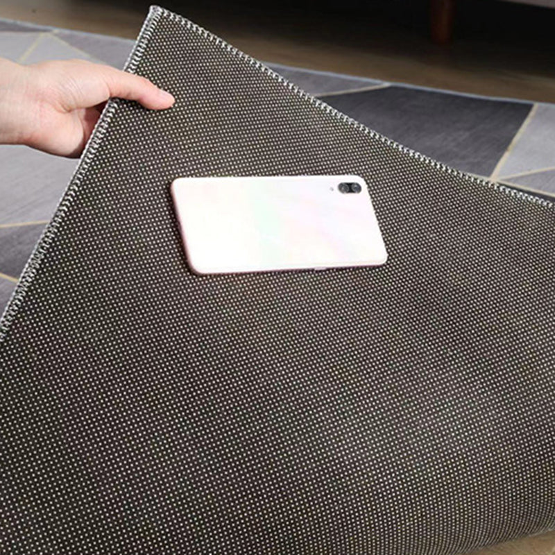Beige Modern Rug Polyester Irregular Line Rug Washable Rug for Drawing Room