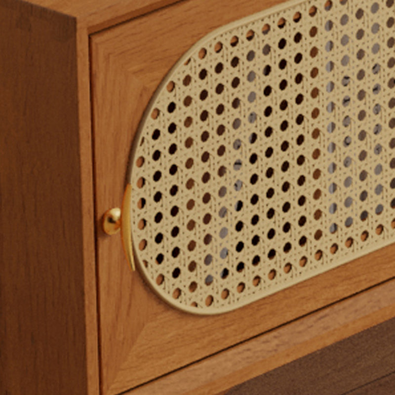 Scandinavian TV Media Stand Solid Wood TV Console with Drawers