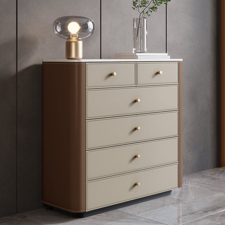 15.6-inch Width Storage Chest Stone Contemporary Dresser with 6 Drawers