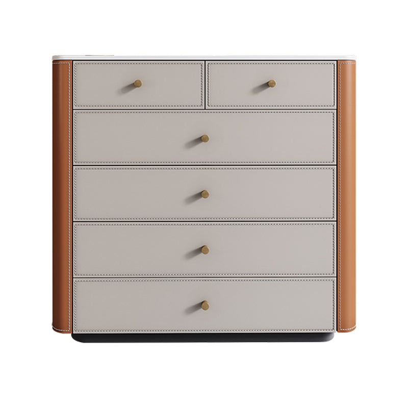 15.6-inch Width Storage Chest Stone Contemporary Dresser with 6 Drawers