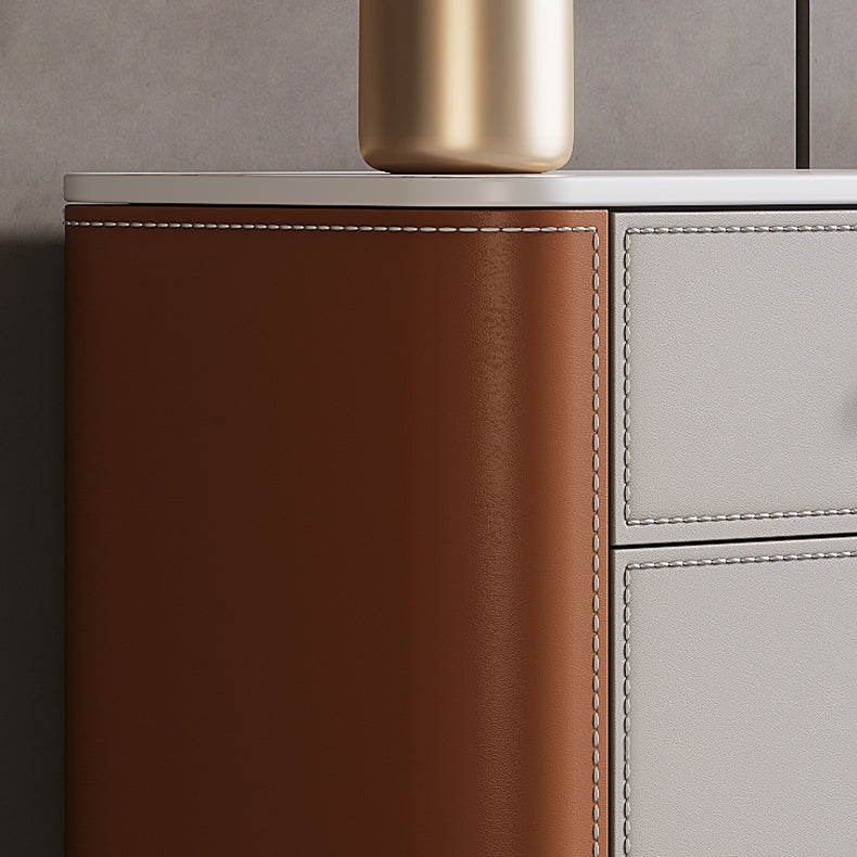 15.6-inch Width Storage Chest Stone Contemporary Dresser with 6 Drawers