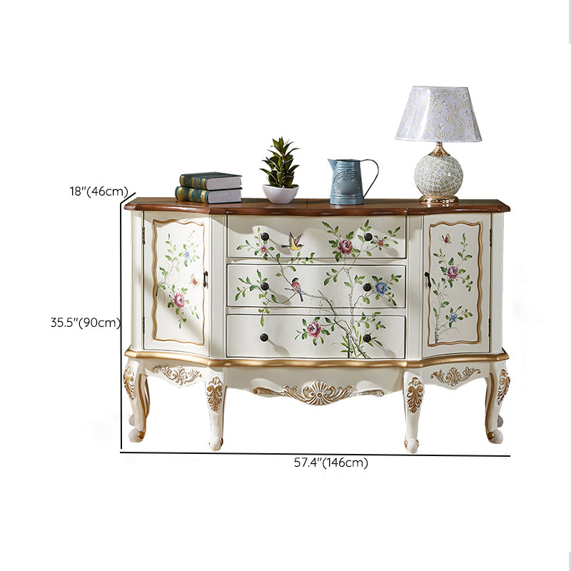 Horizontal Storage Chest Dresser Traditional Dresser with Drawers