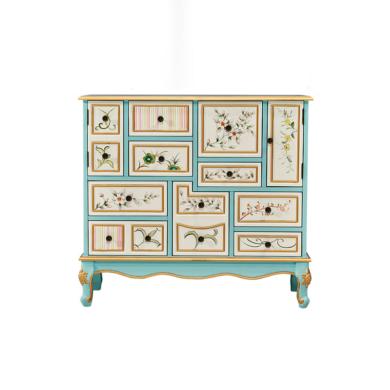 Nautical Chest Bedroom Solid Wood Storage Chest with Drawers