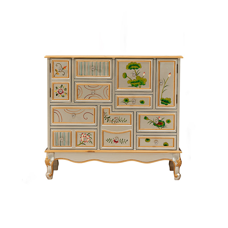 Nautical Chest Bedroom Solid Wood Storage Chest with Drawers