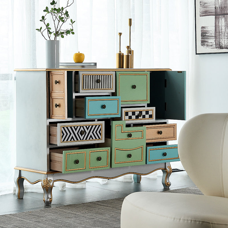 Nautical Chest Bedroom Solid Wood Storage Chest with Drawers