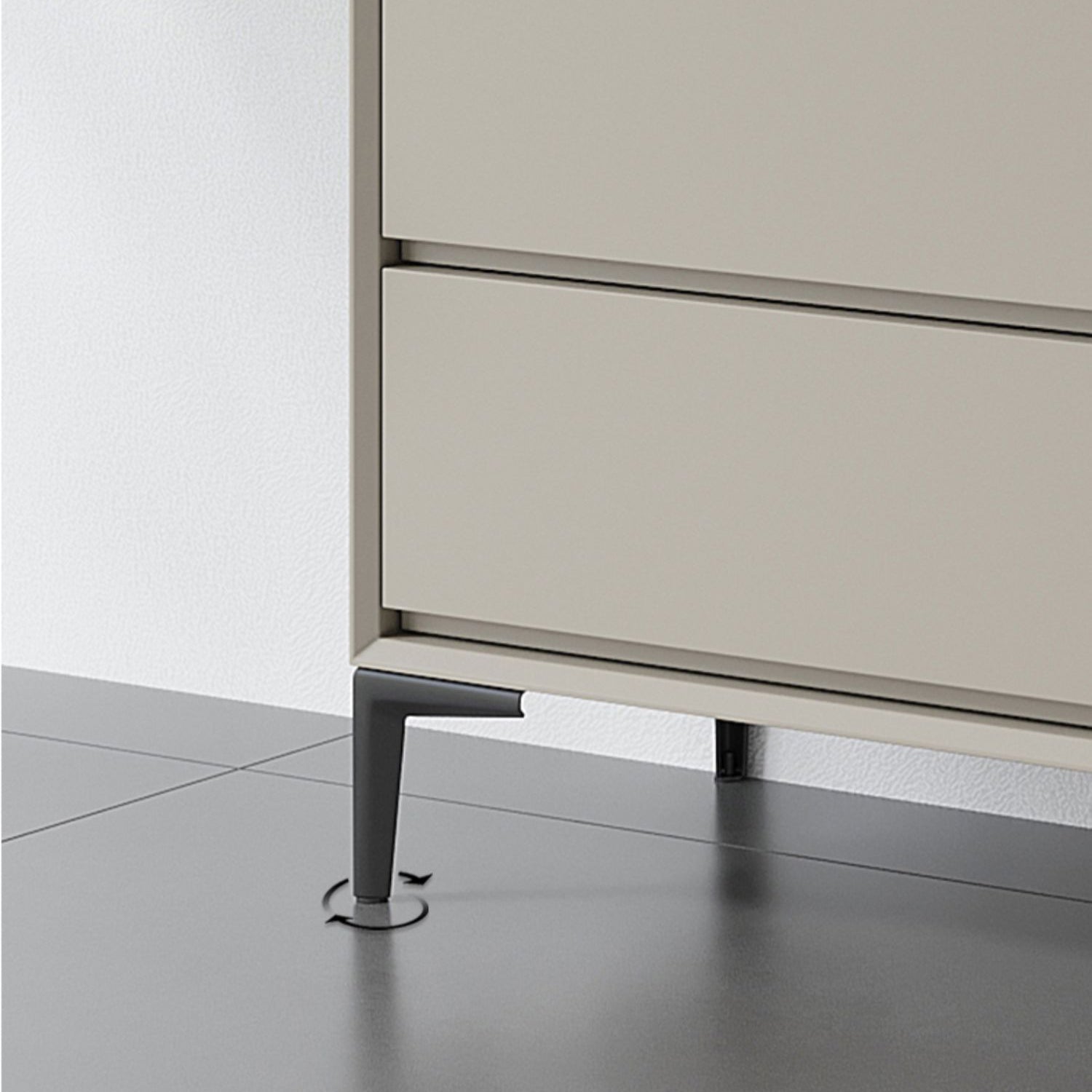 15.6-inch Width Contemporary Storage Chest Stone Dresser with 8 Drawers