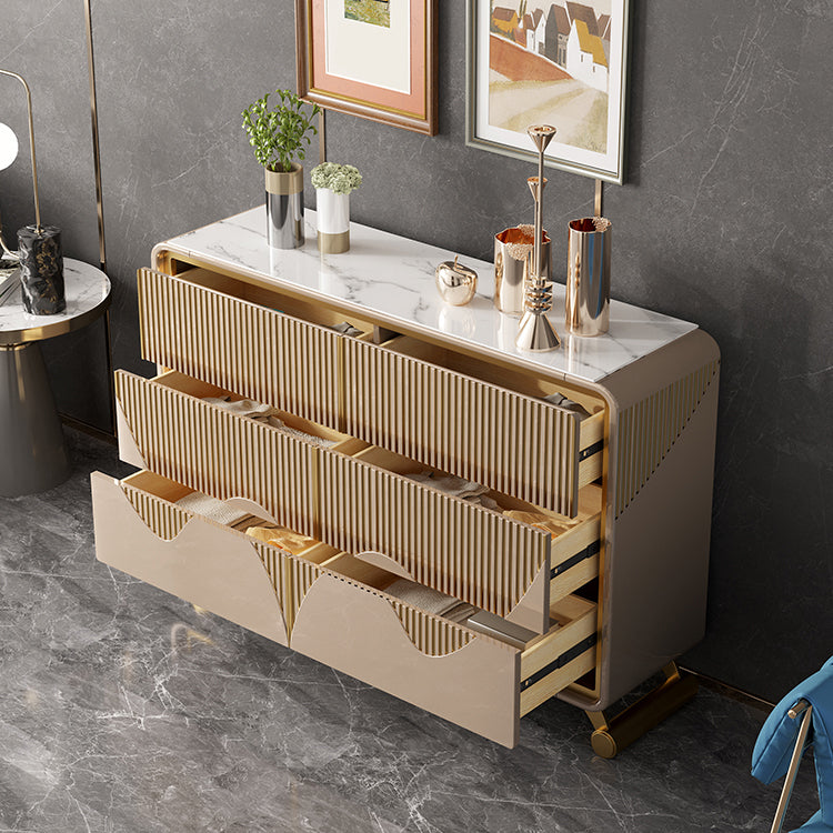 15.6-inch W Classic Glam Storage Chest Stone Storage Chest Dresser