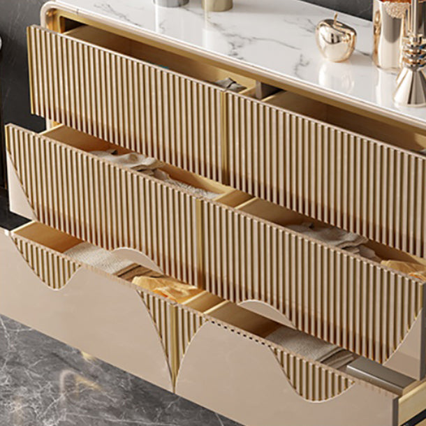 15.6-inch W Classic Glam Storage Chest Stone Storage Chest Dresser