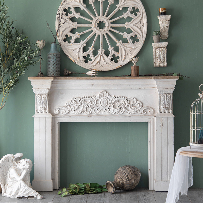 French Country Wood Console Table Rectangle Console Sofa Table for Hall