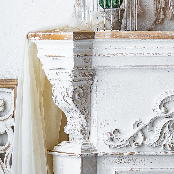 French Country Wood Console Table Rectangle Console Sofa Table for Hall