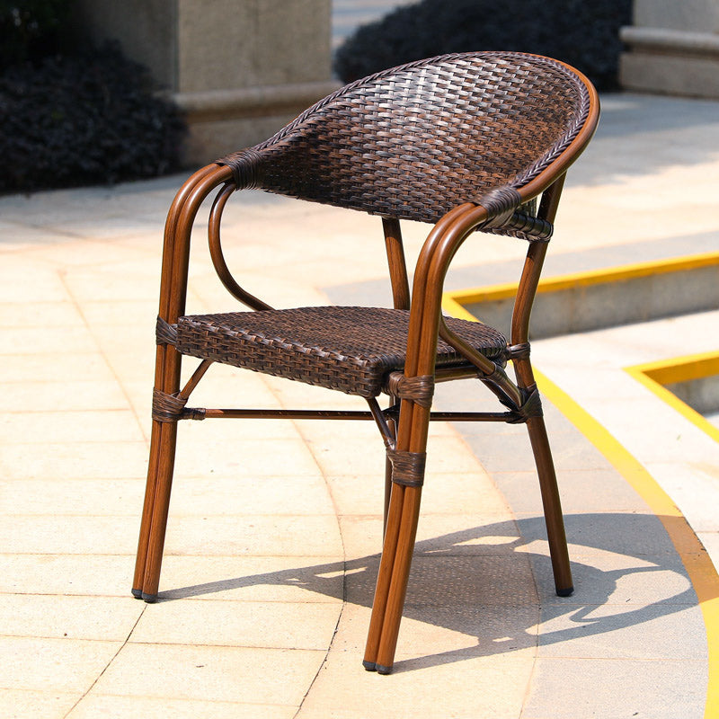 Tropical Patio Dining Side Chair Set of 2/4/6/8 Faux Rattan Dining Side Chair