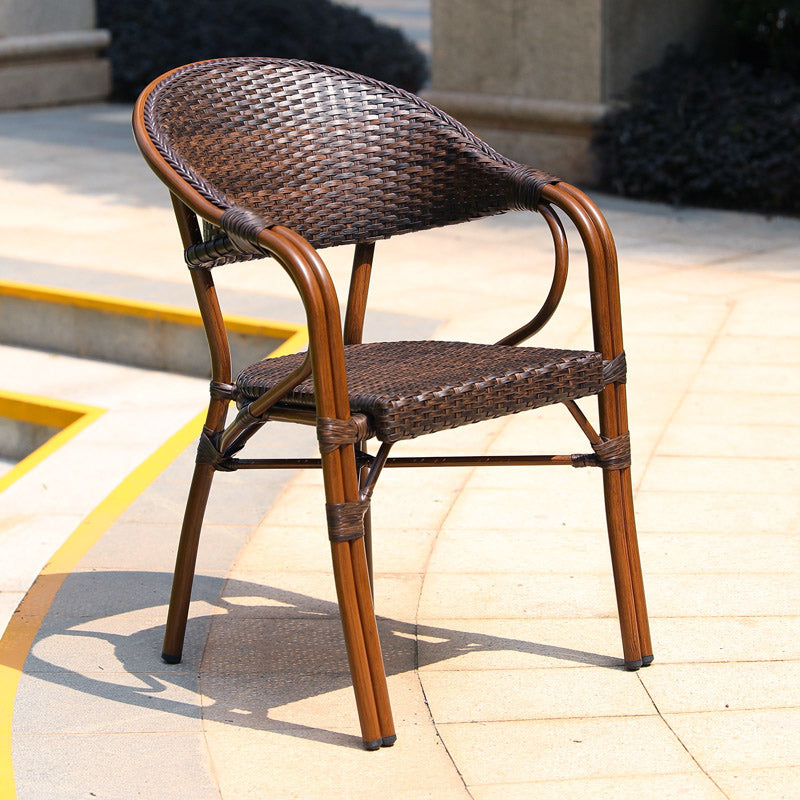 Tropical Patio Dining Side Chair Set of 2/4/6/8 Faux Rattan Dining Side Chair