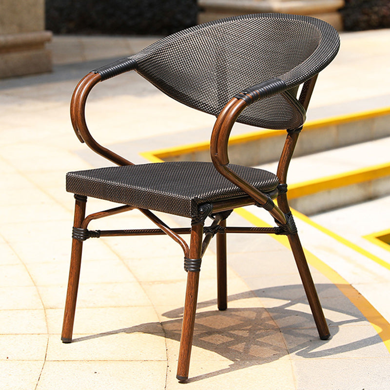 Tropical Patio Dining Side Chair Set of 2/4/6/8 Faux Rattan Dining Side Chair