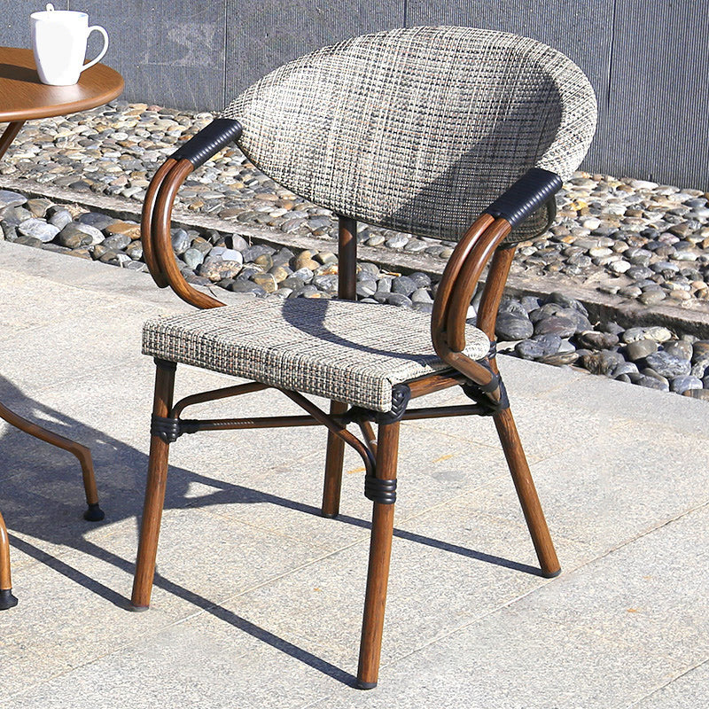 Tropical Patio Dining Side Chair Set of 2/4/6/8 Faux Rattan Dining Side Chair