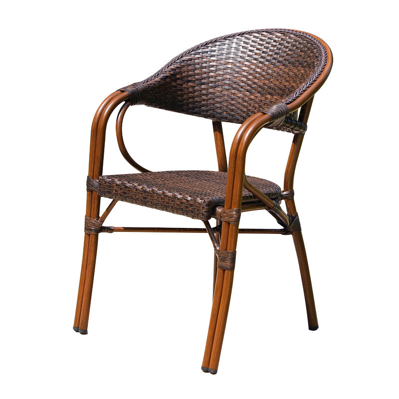 Tropical Patio Dining Side Chair Set of 2/4/6/8 Faux Rattan Dining Side Chair