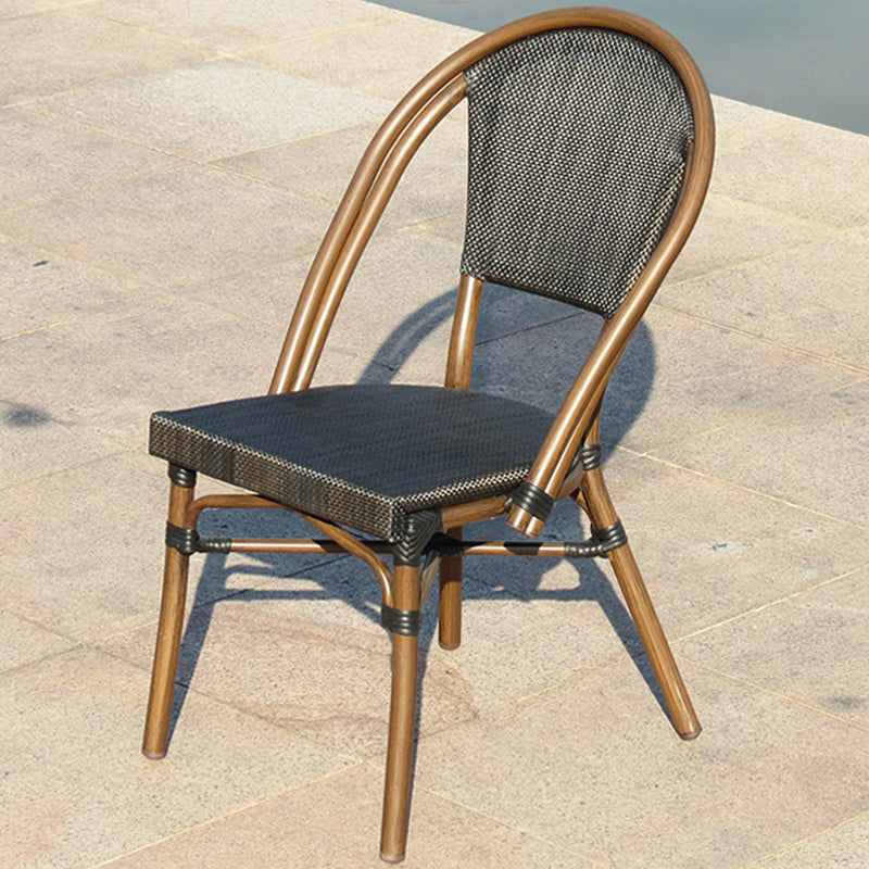 Tropical Patio Dining Side Chair Set of 2/4/6/8 Faux Rattan Dining Side Chair