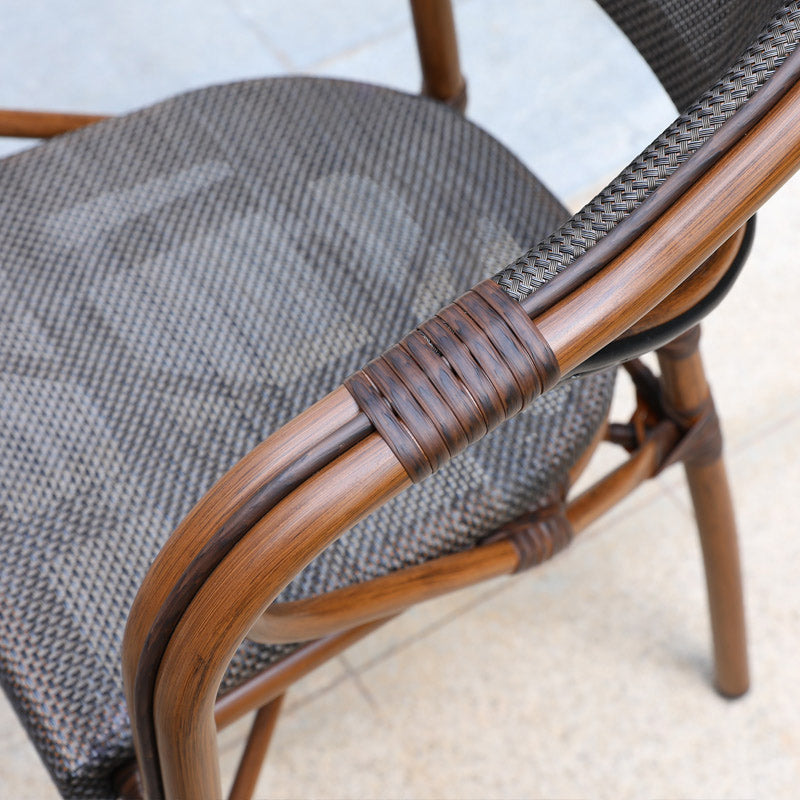 Tropical Patio Dining Side Chair Set of 2/4/6/8 Faux Rattan Dining Side Chair