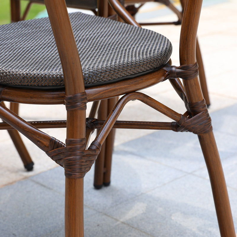 Tropical Patio Dining Side Chair Set of 2/4/6/8 Faux Rattan Dining Side Chair