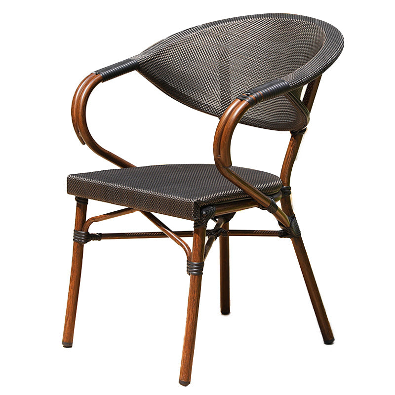 Tropical Patio Dining Side Chair Set of 2/4/6/8 Faux Rattan Dining Side Chair