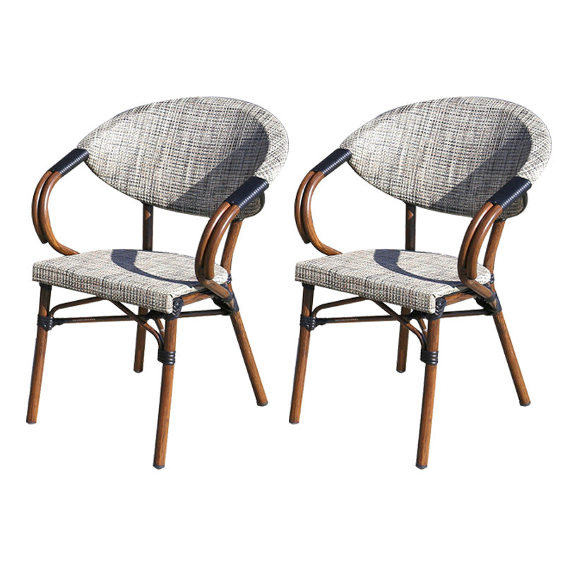 Tropical Patio Dining Side Chair Set of 2/4/6/8 Faux Rattan Dining Side Chair