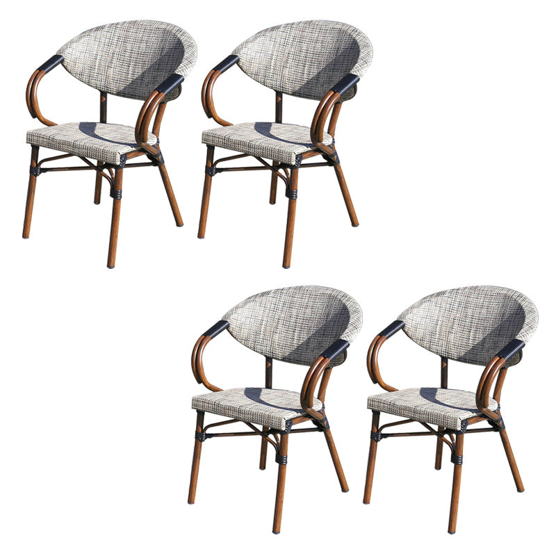 Tropical Patio Dining Side Chair Set of 2/4/6/8 Faux Rattan Dining Side Chair