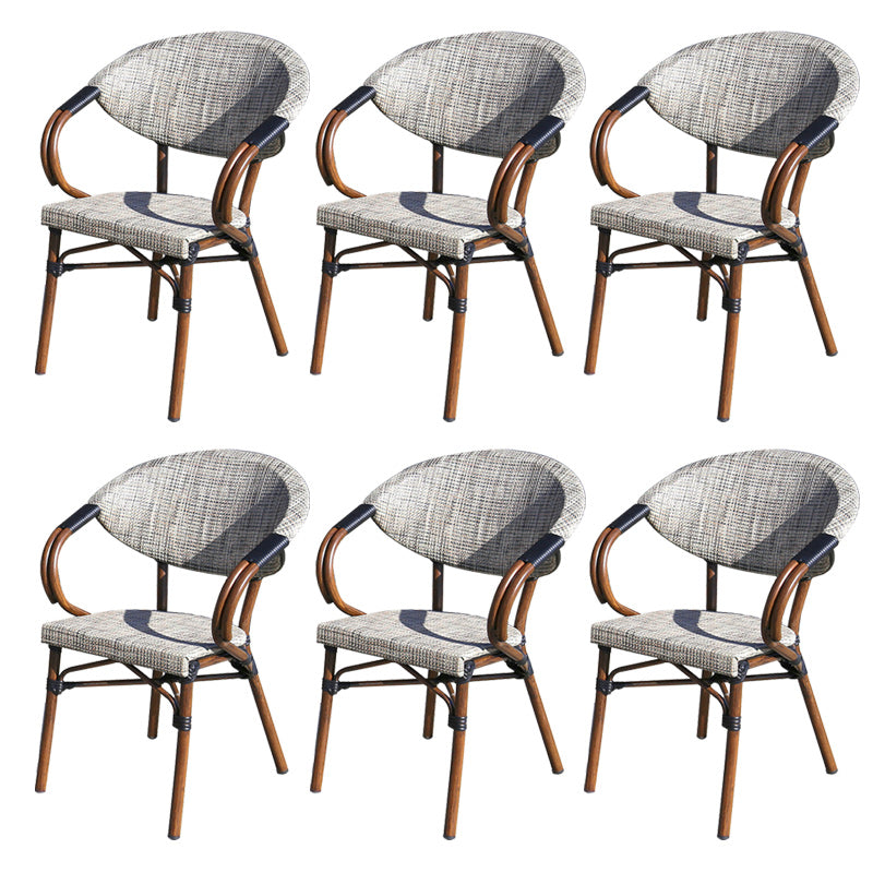 Tropical Patio Dining Side Chair Set of 2/4/6/8 Faux Rattan Dining Side Chair