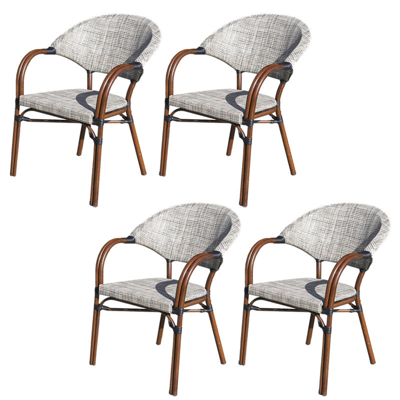 Tropical Patio Dining Side Chair Set of 2/4/6/8 Faux Rattan Dining Side Chair