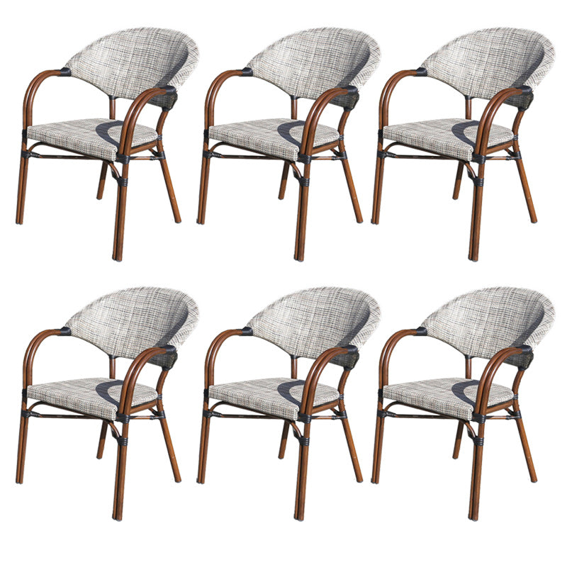 Tropical Patio Dining Side Chair Set of 2/4/6/8 Faux Rattan Dining Side Chair