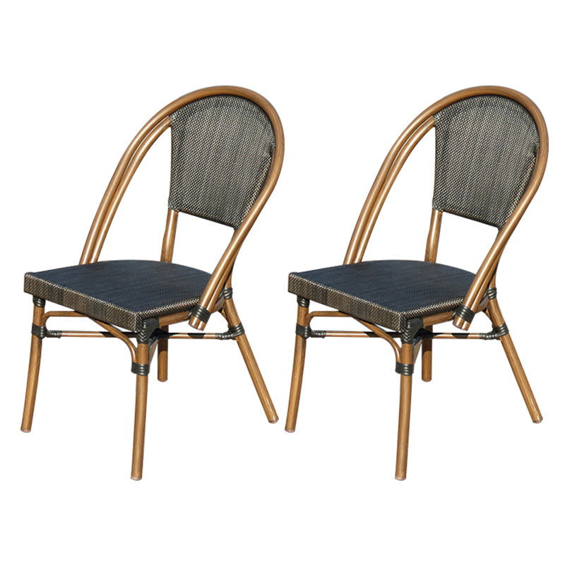 Tropical Patio Dining Side Chair Set of 2/4/6/8 Faux Rattan Dining Side Chair