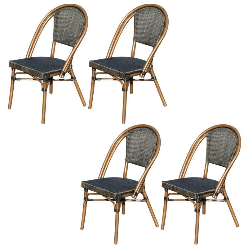 Tropical Patio Dining Side Chair Set of 2/4/6/8 Faux Rattan Dining Side Chair