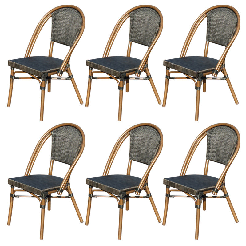 Tropical Patio Dining Side Chair Set of 2/4/6/8 Faux Rattan Dining Side Chair