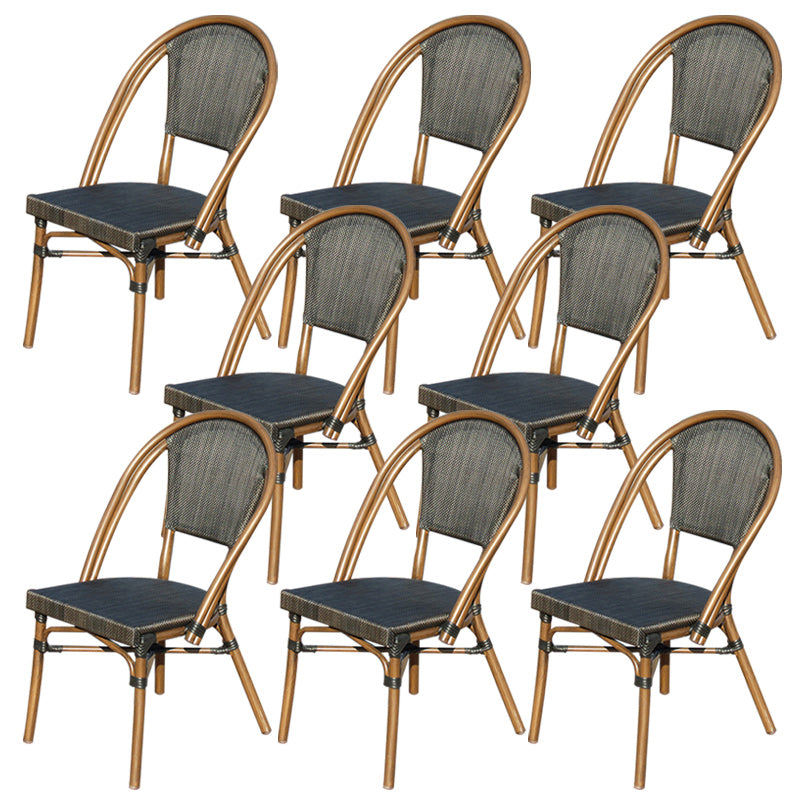 Tropical Patio Dining Side Chair Set of 2/4/6/8 Faux Rattan Dining Side Chair