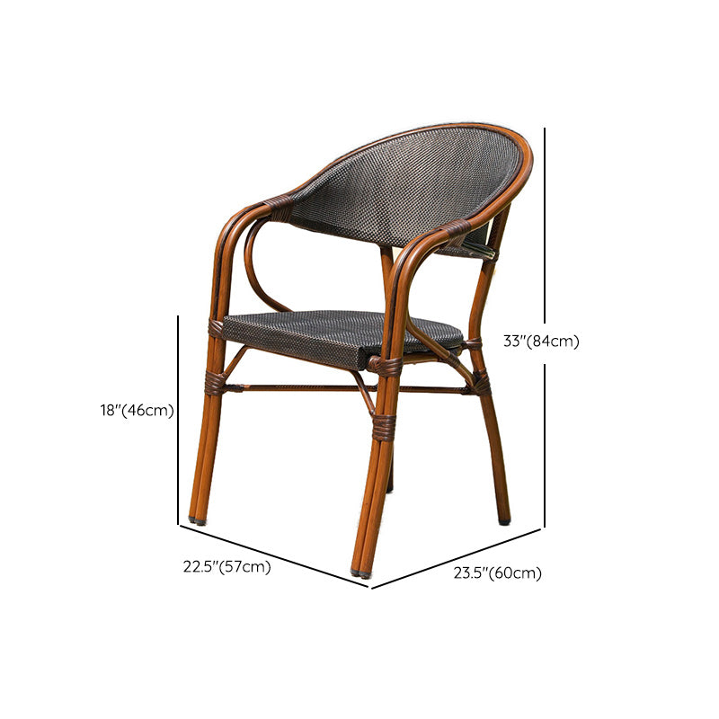 Tropical Patio Dining Side Chair Set of 2/4/6/8 Faux Rattan Dining Side Chair