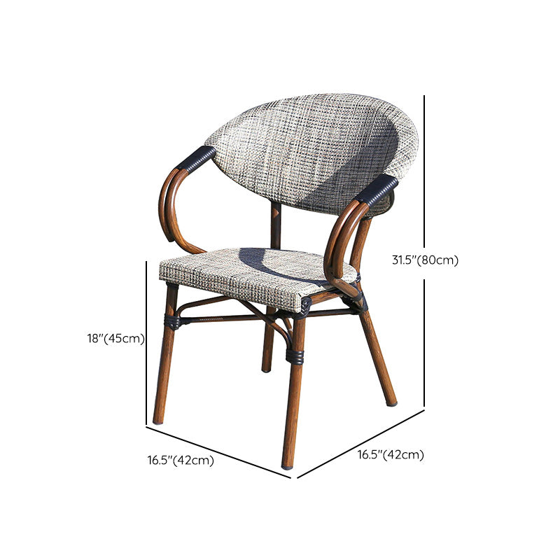 Tropical Patio Dining Side Chair Set of 2/4/6/8 Faux Rattan Dining Side Chair