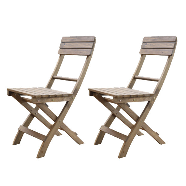 Solid Wood Dining Side Chair Modern Folding Outdoor Chair Set of 1/2/4/6/8
