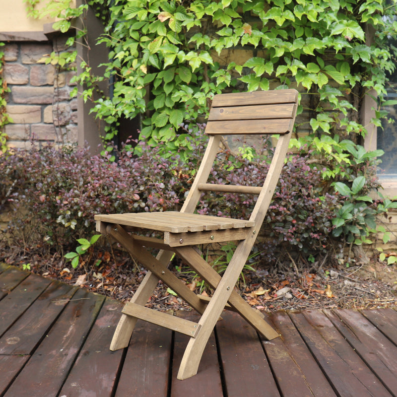 Solid Wood Dining Side Chair Modern Folding Outdoor Chair Set of 1/2/4/6/8