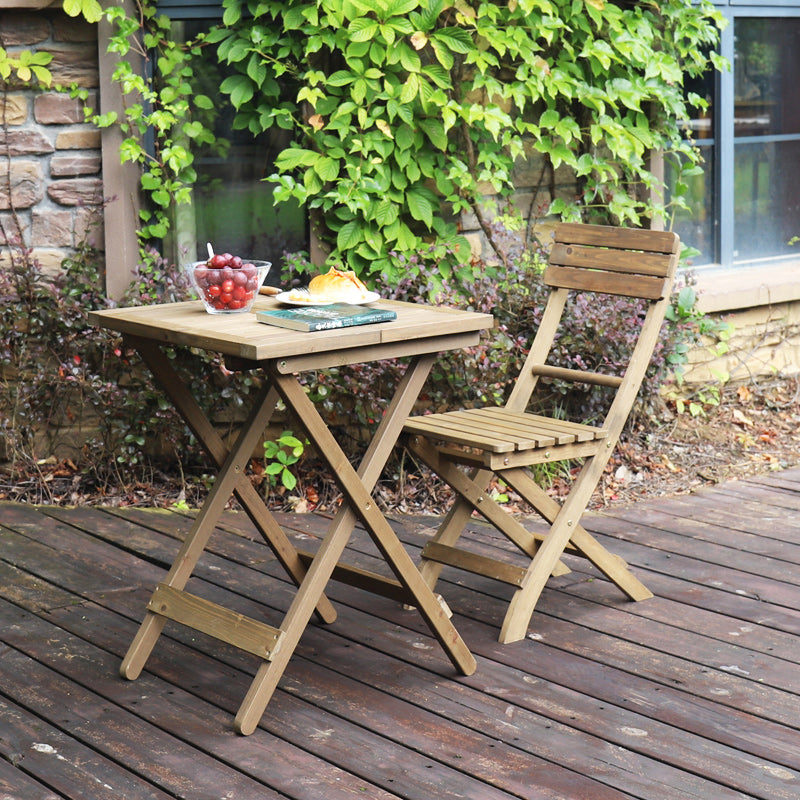 Solid Wood Dining Side Chair Modern Folding Outdoor Chair Set of 1/2/4/6/8