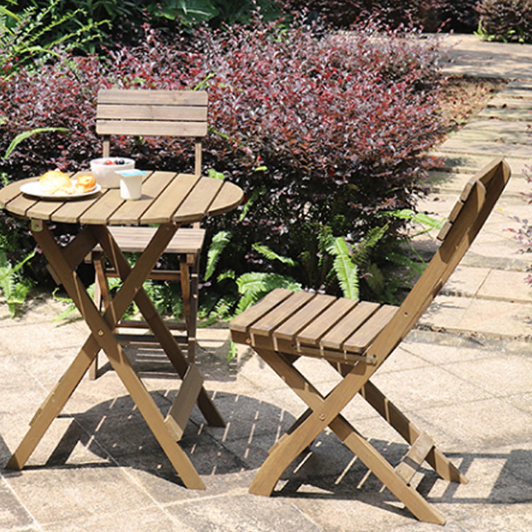 Solid Wood Dining Side Chair Modern Folding Outdoor Chair Set of 1/2/4/6/8