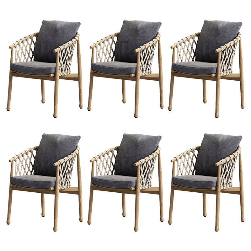 Solid Wood Dining Side Chair Modern Dining Armchair Set of 1/2/4/6/8