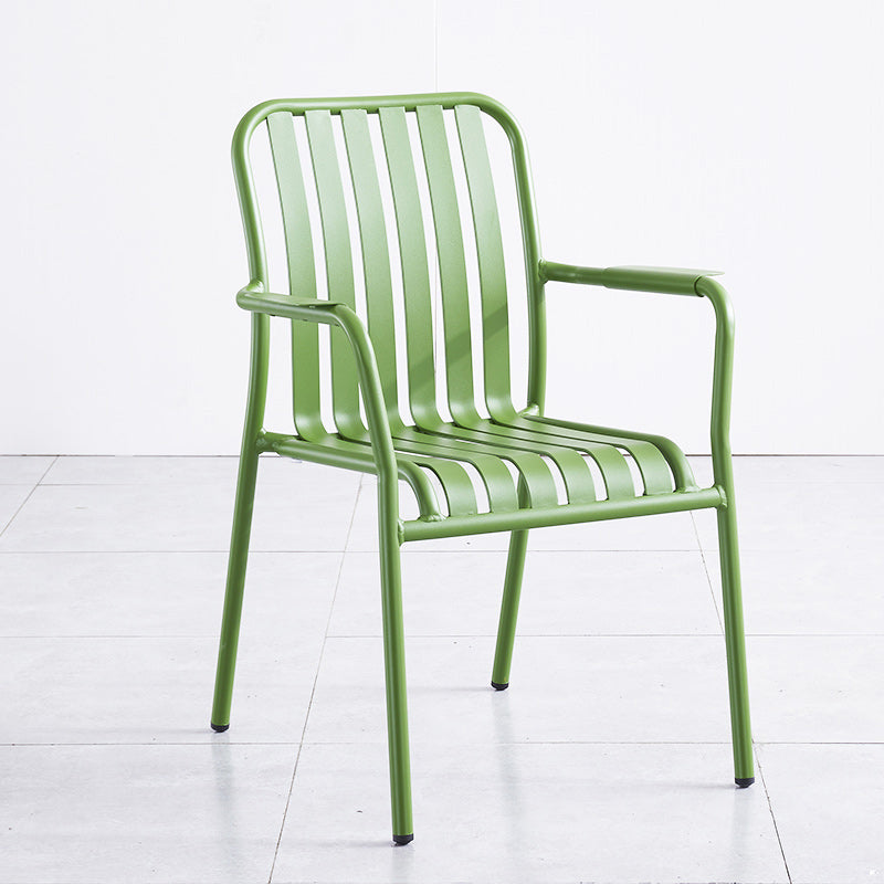 Metal Dining Side Chair Modern Patio Dining Armchair Set of 1/2/4/6/8
