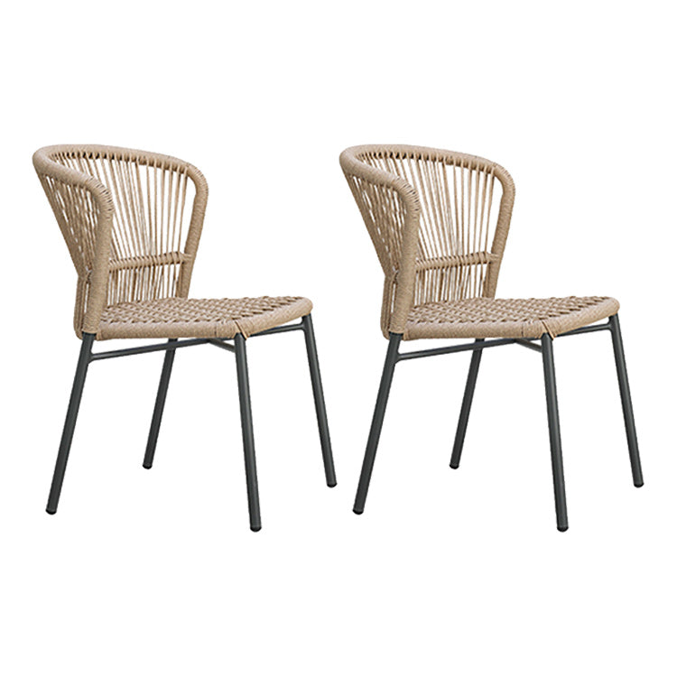 Modern Patio Dining Chair Set of 2/4/6/8 Metal Armless Dining Side Chair