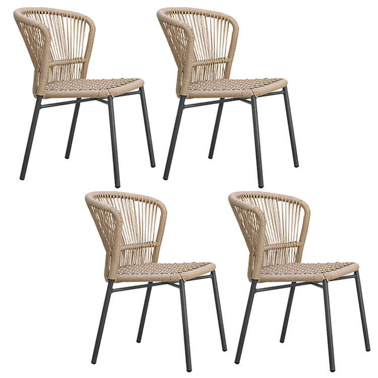Modern Patio Dining Chair Set of 2/4/6/8 Metal Armless Dining Side Chair