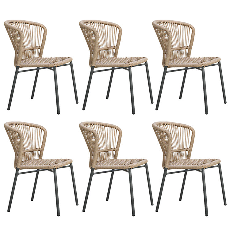 Modern Patio Dining Chair Set of 2/4/6/8 Metal Armless Dining Side Chair