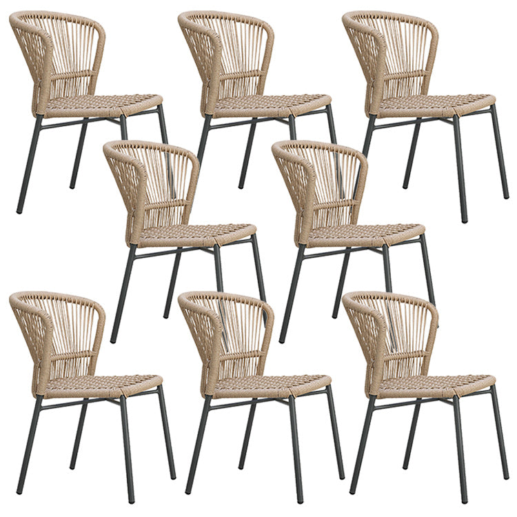 Modern Patio Dining Chair Set of 2/4/6/8 Metal Armless Dining Side Chair