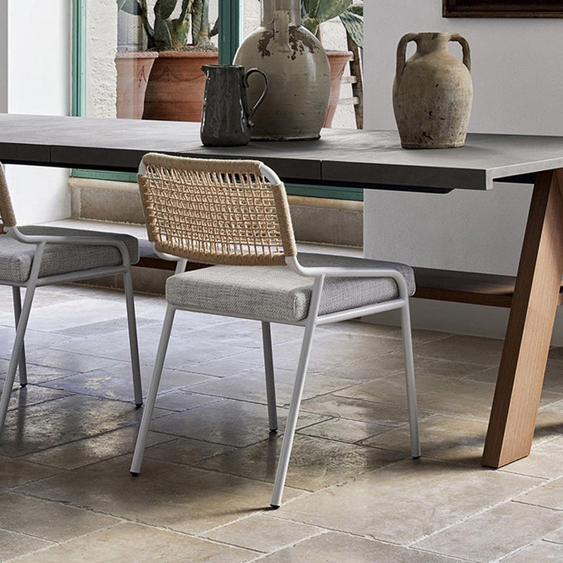 Modern Patio Dining Chair Set of 2/4/6/8 Metal Armless Dining Side Chair