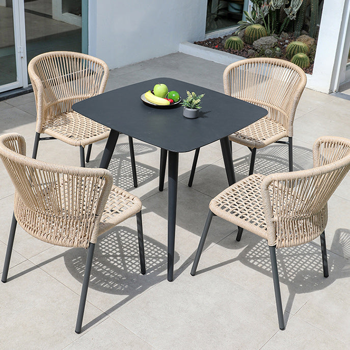 Modern Patio Dining Chair Set of 2/4/6/8 Metal Armless Dining Side Chair